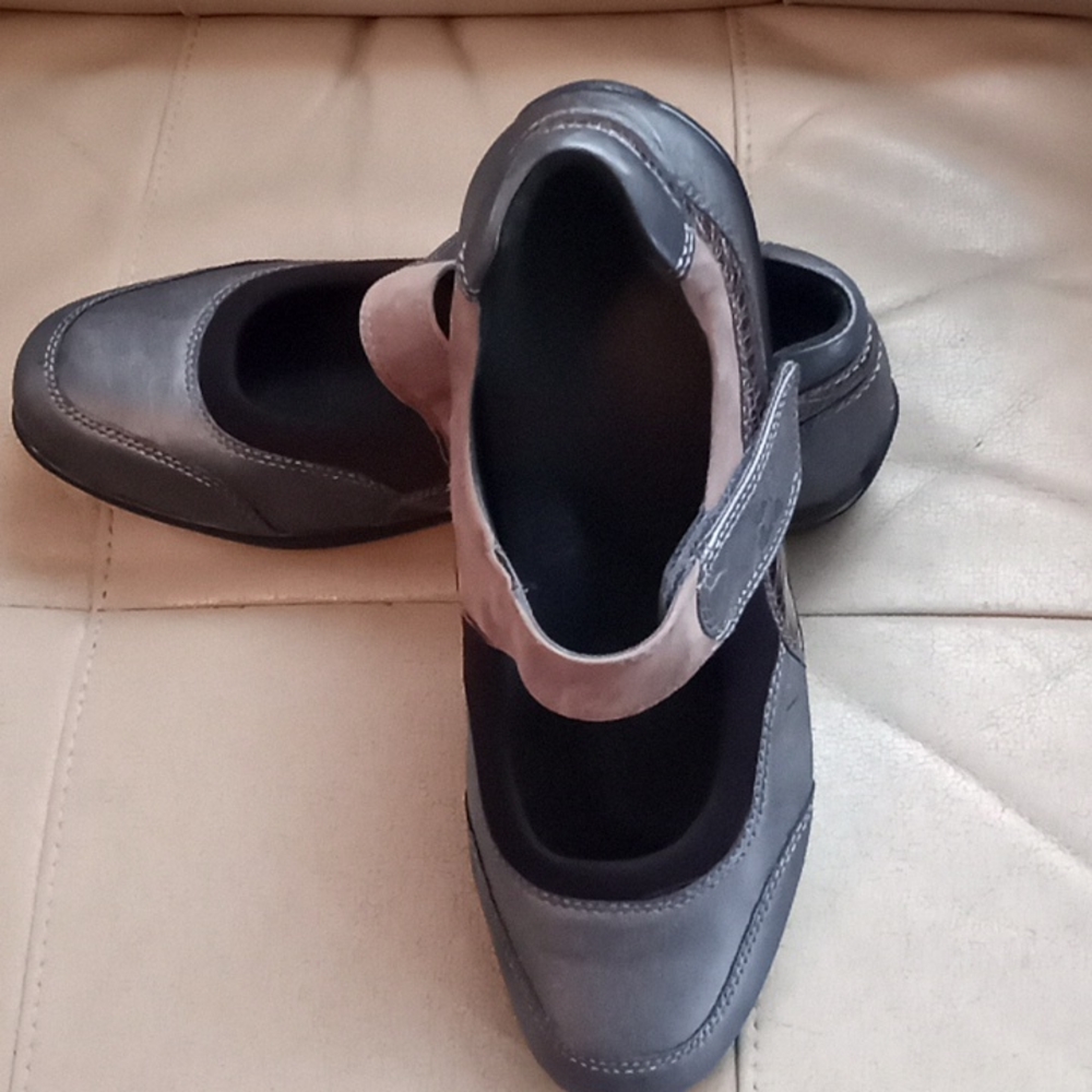 Ziera Janis Pewter Leather Mary Jane Comfort Shoes size 43